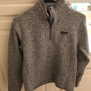 Patagonia Quarter Zip Jacket Gray Size Medium